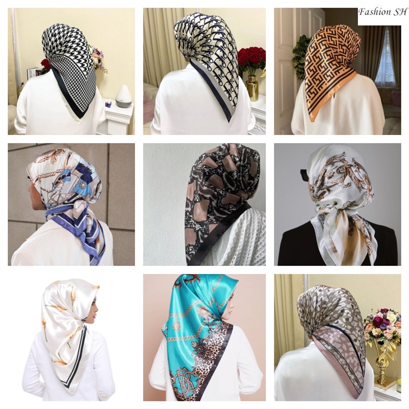 NEW Satin Scarf Turban Hijab Satin Turban Silk Style Scarf Turkish Hijab  Satin Head Wrap Shawl Satin Bandana 