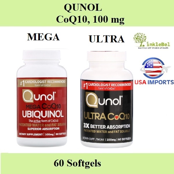 Qunol, Ubiquinol, Mega/Ultra CoQ10 , 100 mg, 60 Softgels (Exp 04/2026