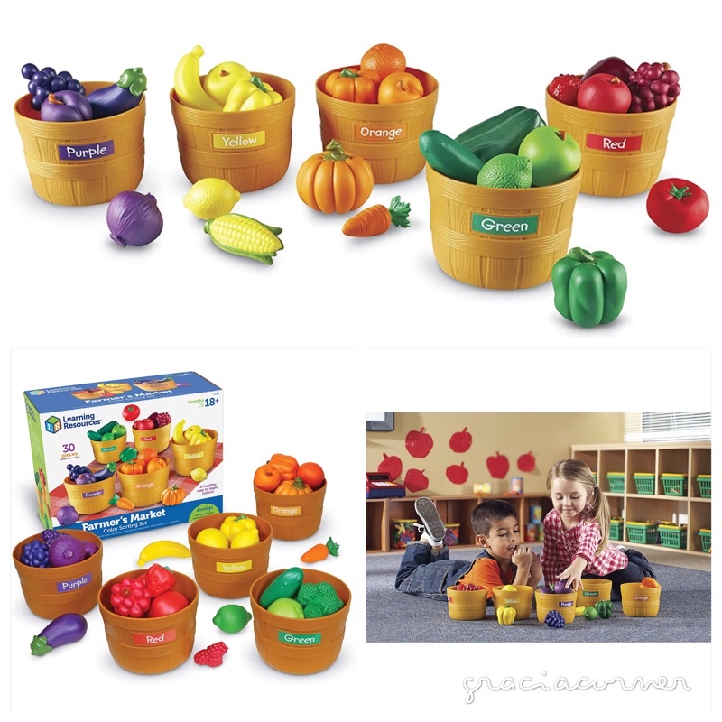 Learning Resources Farmers Market Color Sorting Set 30 Pieces | Shopee ...