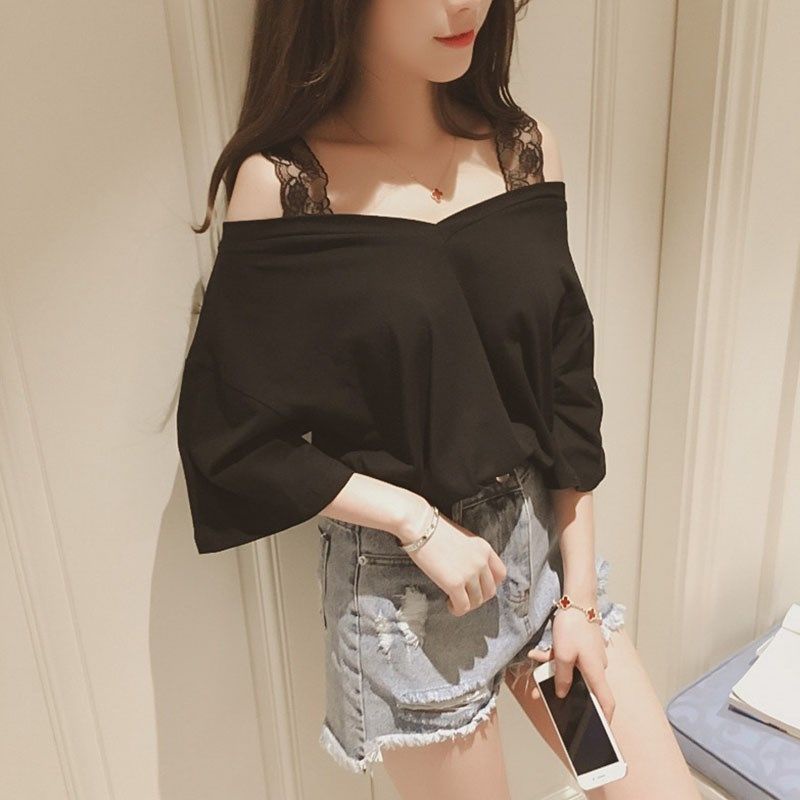 Backless Tops Blouse Women's Clothing Fashion Sexy Off Shoulder Half Sleeve Strap Party Leisure Summer/Autumn Popular