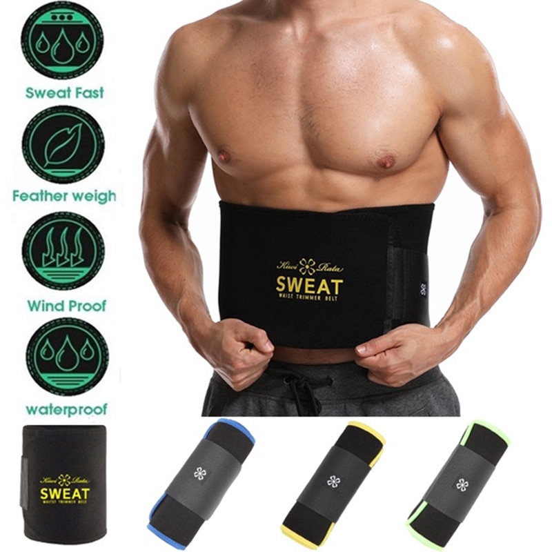 Men Shaper Waist Trimmer Weight Loss Wrap Sweat Sauna Slim Belt Neoprene Belly Fat Tummy Slimming Belt