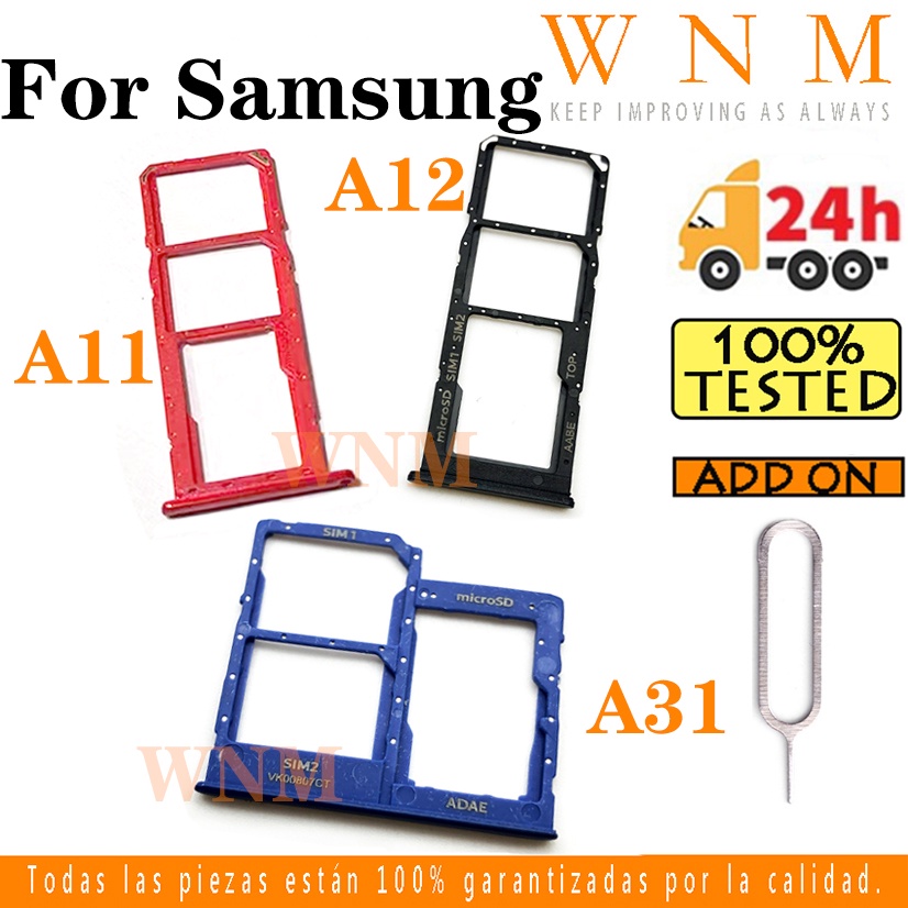 For Samsung Galaxy A11 A12 A31 A115 A125 A315 Sim Card Tray Card Slot Holder Card Holder Reader 3764