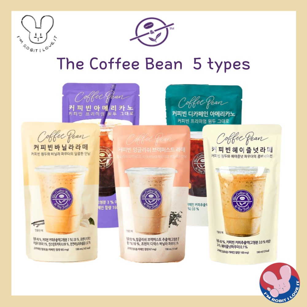 The Coffee Bean 5 Types Americano Hazelnut Coffee Decaf Coffee