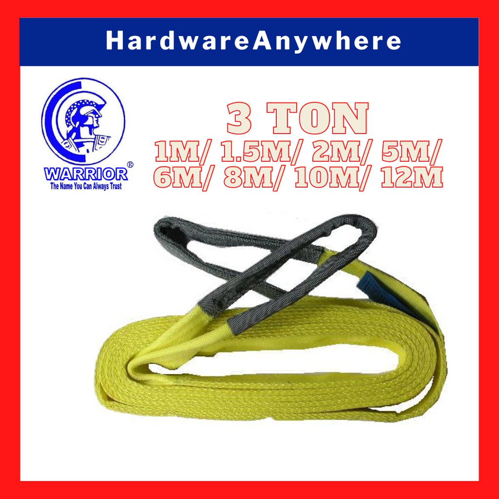 Webbing Sling / Lifting Rope / Webbing Belt 3TON (1M/ 1.5M/ 2M/ 5M/ 6M ...