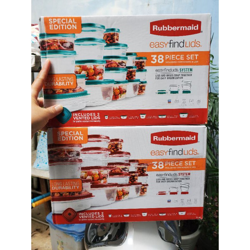 Rubbermaid 38 Piece MultiPurpose Box SET (19 Boxes) Made in USA