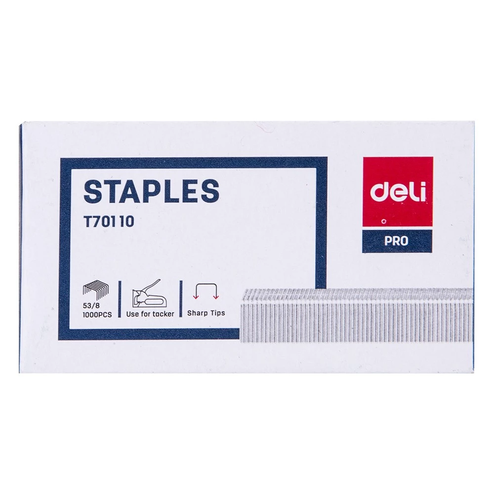 Deli Isi Staples Tembak 53/8 dengan ujung yang runcing untuk hasil yang maksimal anti karat ET70110 - Gambar 3