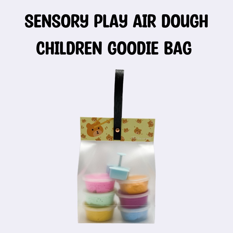 Sensory Play Air Dough Pre-packed Children Goodie Bags, Party Favors, Play Dough Gift,