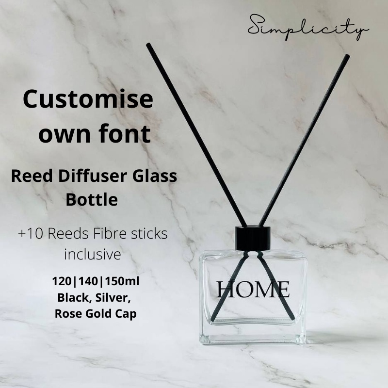 (NEW) Customise Empty Reed Diffuser Bottle Glass Transparent DIY