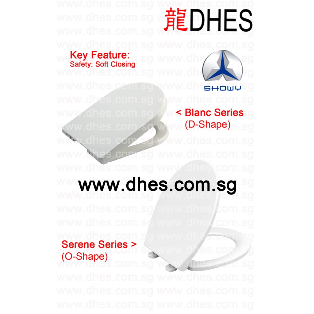 Showy Blanc Serene Soft Closing Toilet Seat For Singapore Market HBD