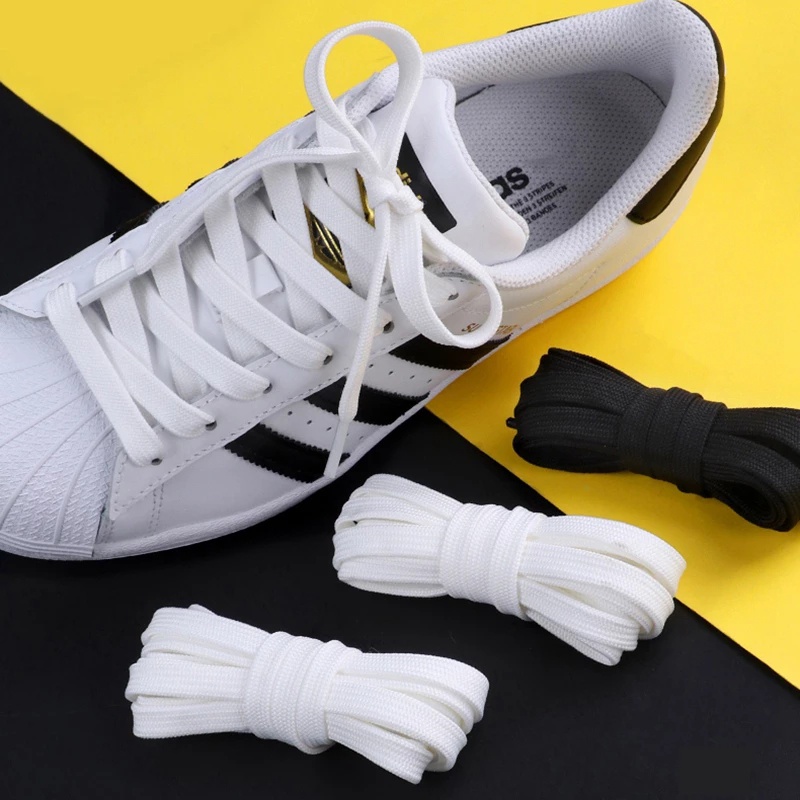 Adidas superstar clearance white shoelaces