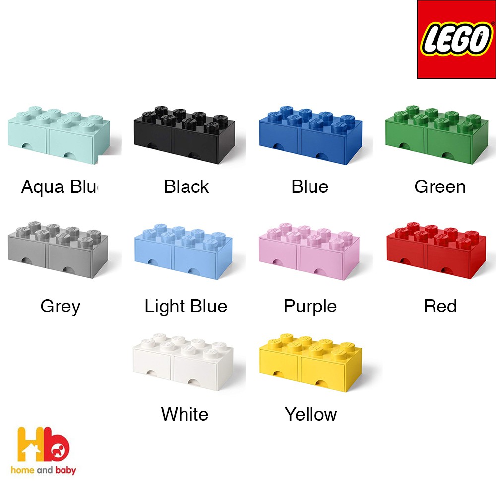 Lego Storage Brick Drawer 8, Bright Red