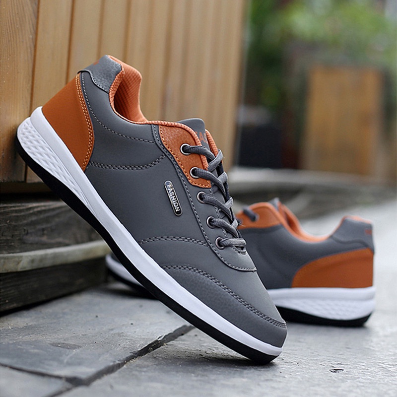 【Hot Selling】2021 Fashion Men's Sports Shoes PU Business Casual Shoes ...