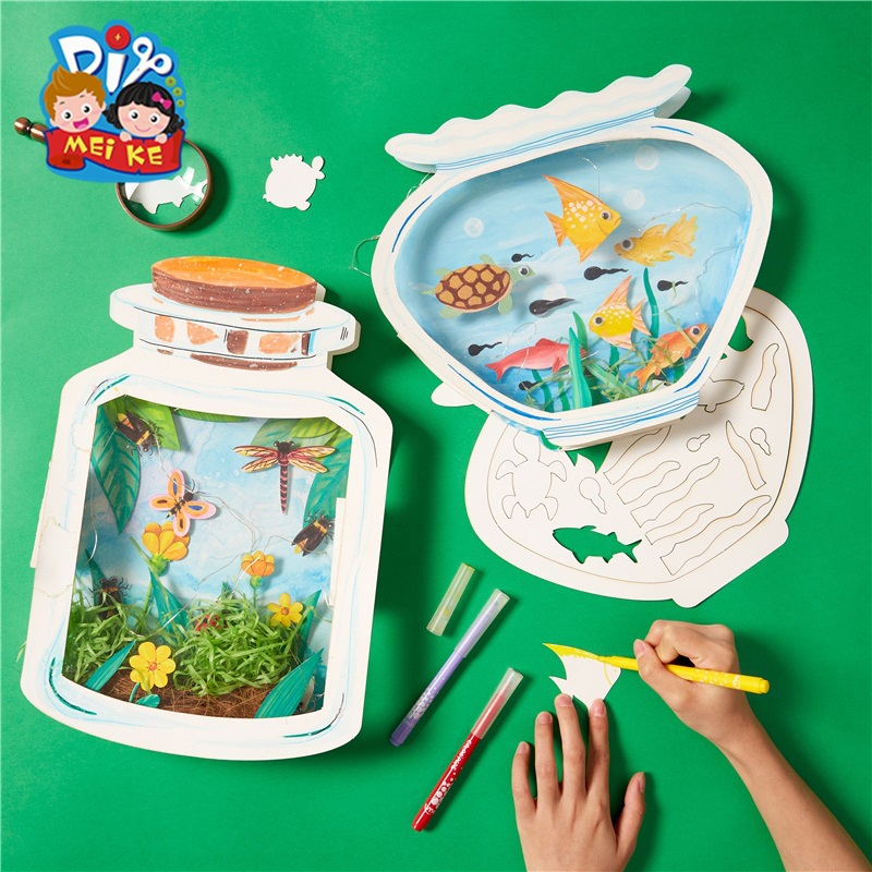 Kids DIY 3D Painting Craft Assemble Painting toy Graffiti package for birthday gift educational handmade child toy