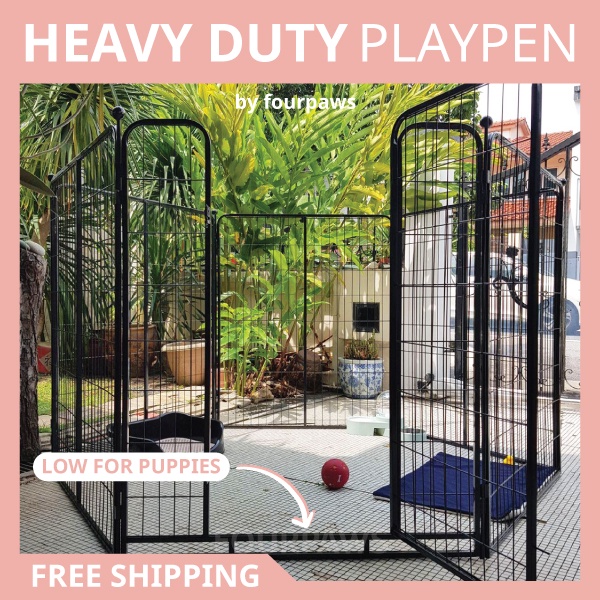 [SG SELLER] Heavy duty dog playpen with low step for small to big dogs