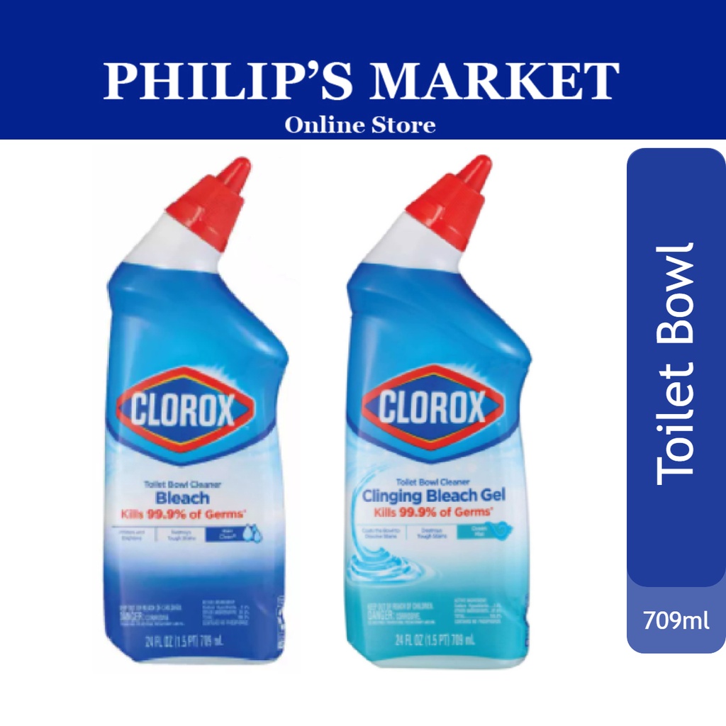 Clorox Toilet Bowl Cleaner with Clinging Bleach Gel 709 ML Shopee