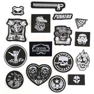 Rock and Roll Thermoadhesive Clothing Patches Iron-on Embroidery Fusible  Thermal Sticker for Clothes Favor Custom