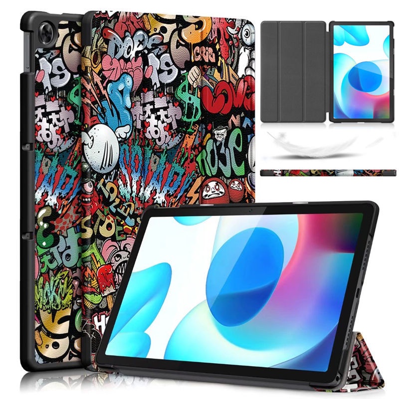Realme Pad Tablet Casing Color Painting Flip Leather