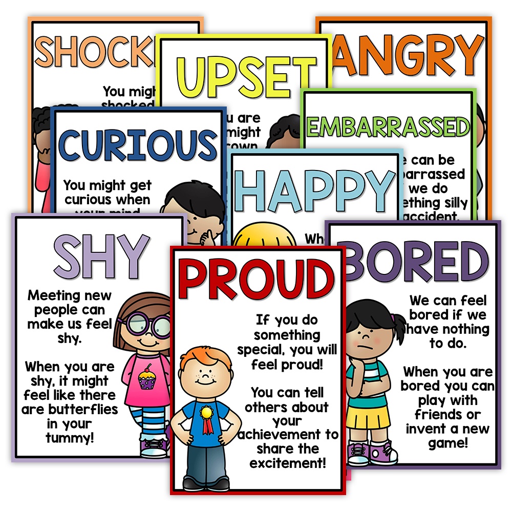 Emotion English Flash Card Homeschool Supplies Classroom Decoration ...