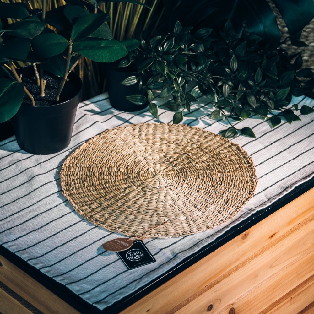 Table Matters - Seagrass Round Placemat - Natural | Shopee Singapore