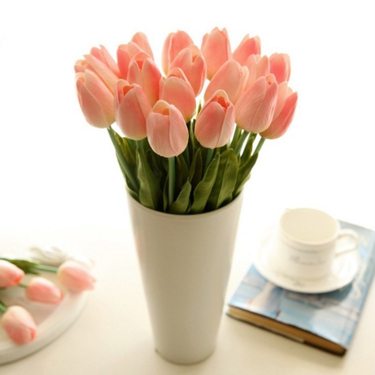 1 Piece 34CM Tulip Artificial Flower Wedding decoration hand flowers bouquet of bridal Home artificial decorative flower