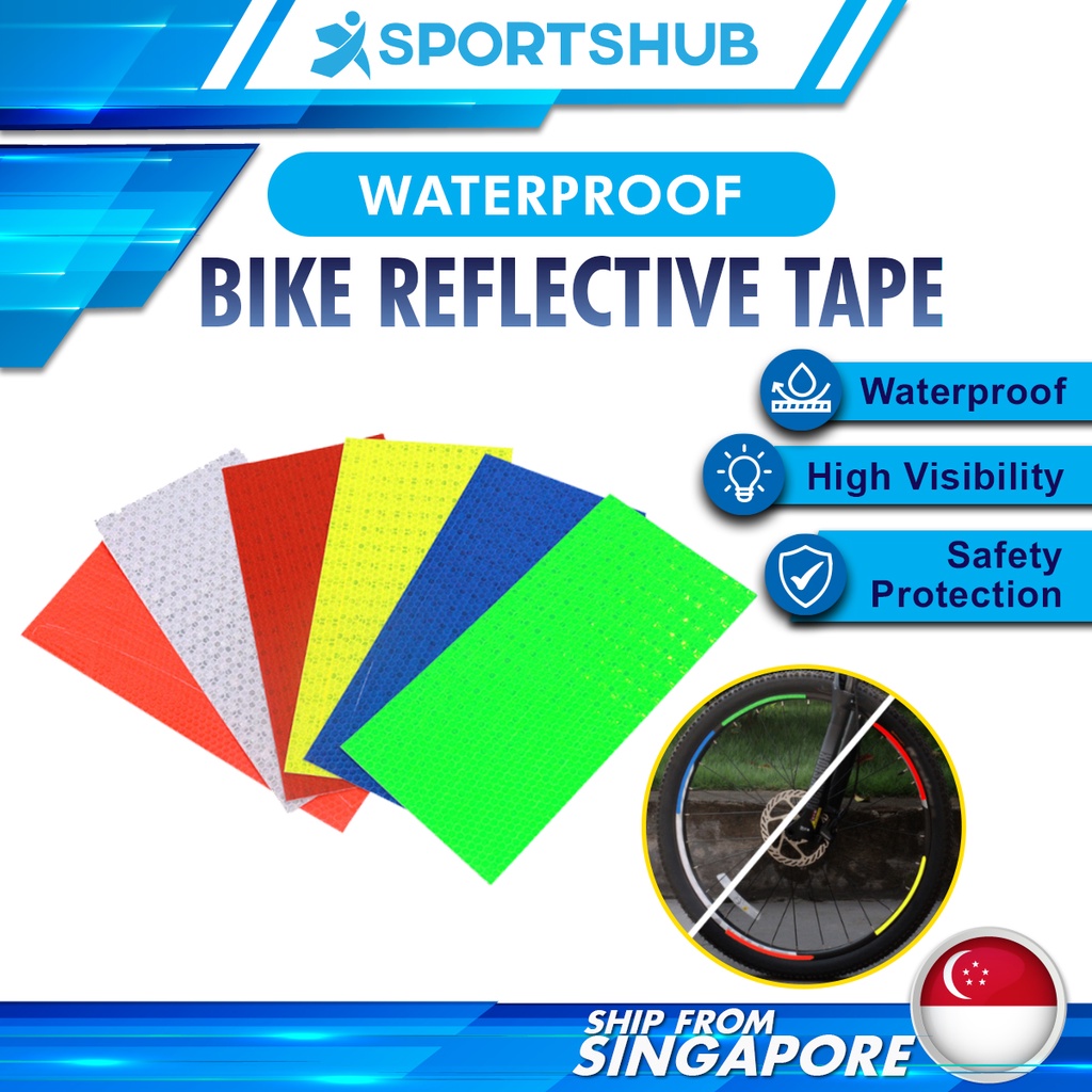 Adhesive Reflective Tape Cycling Safety Warning Sticker Bike Reflector