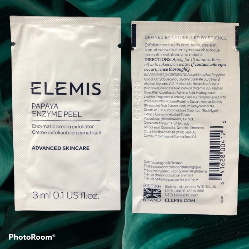 Elemis Papaya Enzyme Peel 3 ml. (Trial Size) Shopee Singapore