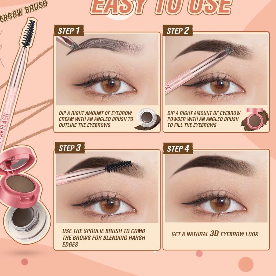 2in1 PINKFLASH Eyebrow Cream & Powder Gel pomade Eyeliner Waterproof