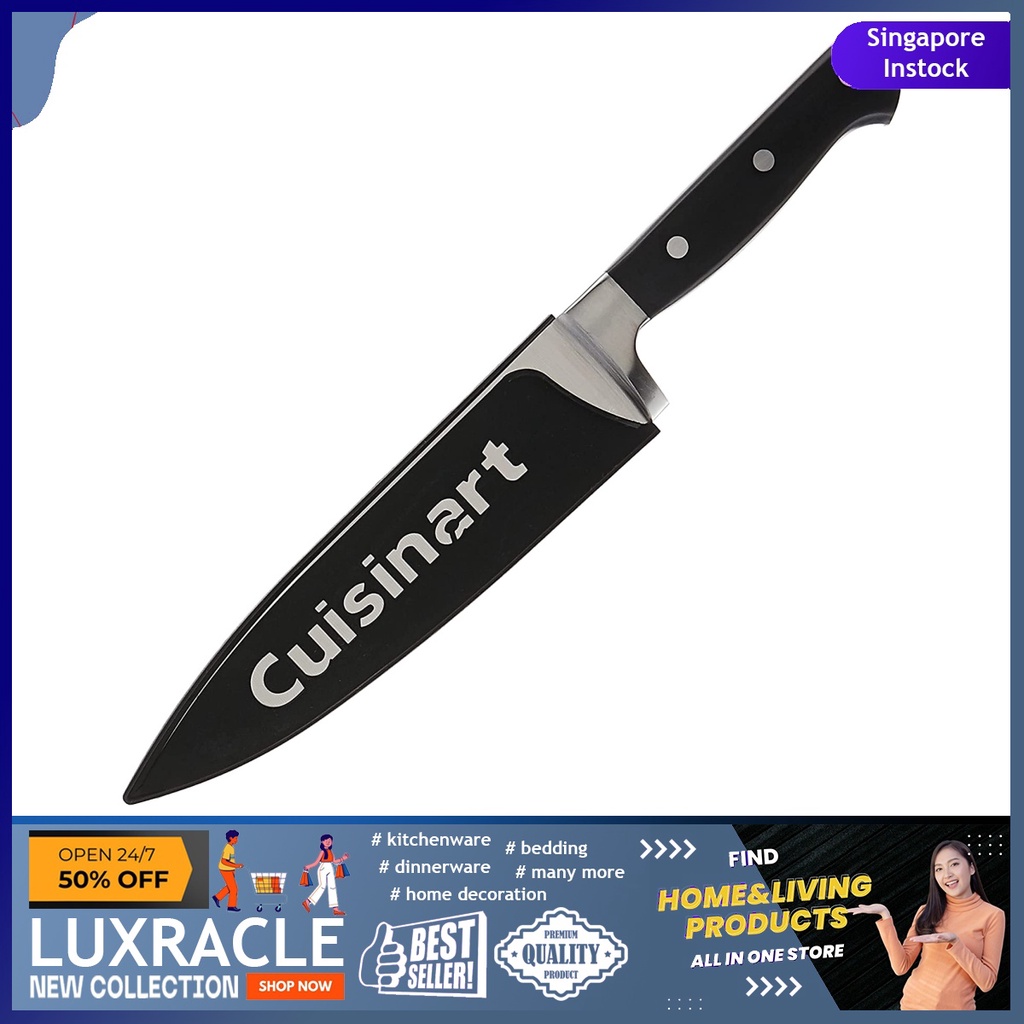[sg stock] Cuisinart Triple Rivet Collection 8" Chef Knife, Black