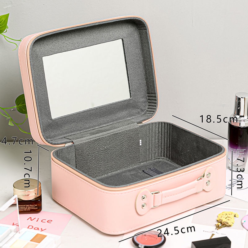 With Mirror Cosmetic Bag Large Capacity Professional Makeup Artist And