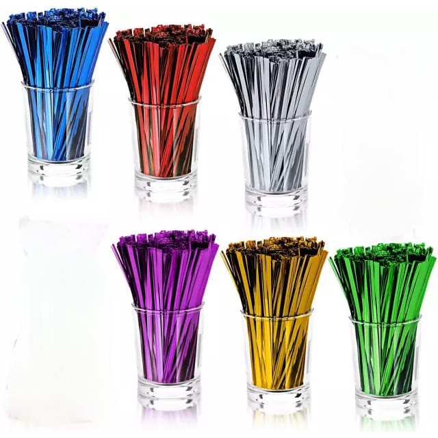Dreamyhouse Pita Kawat Twist Pita Kawat Pengikat Serba Guna Metalic kawat. Import - Gambar 3