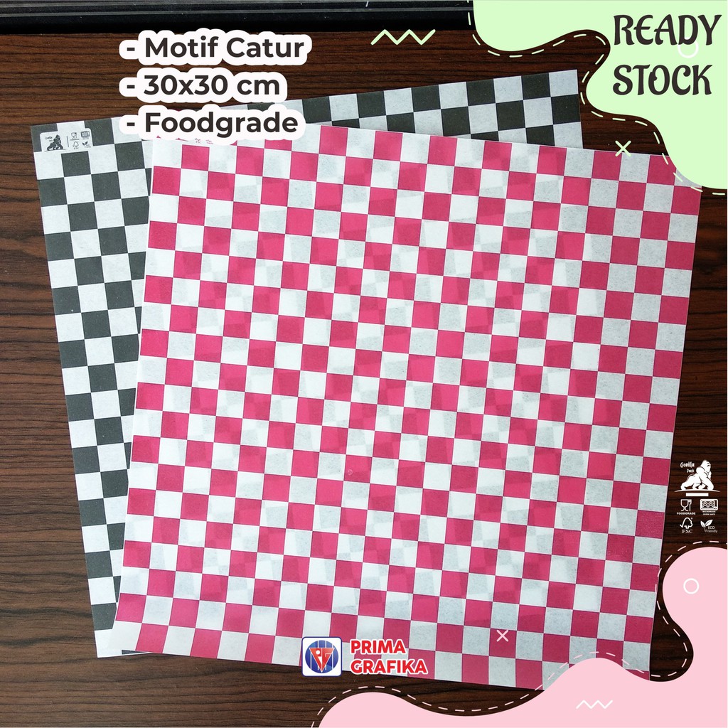 Food Grade Chess Pattern Baking Paper - Wrap Paper Gorilla Pack ...