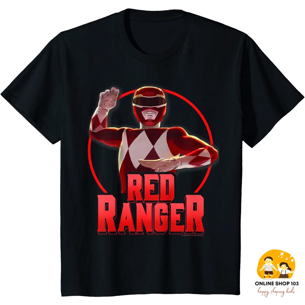 Power Rangers Red Ranger Simple Portrait T-Shirt for Kids | Shopee ...