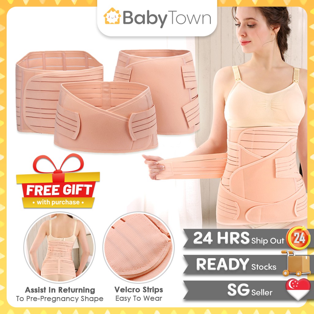 3 IN 1 Postpartum Adjustable Belly Wrap Belly Binder Velcro Binder