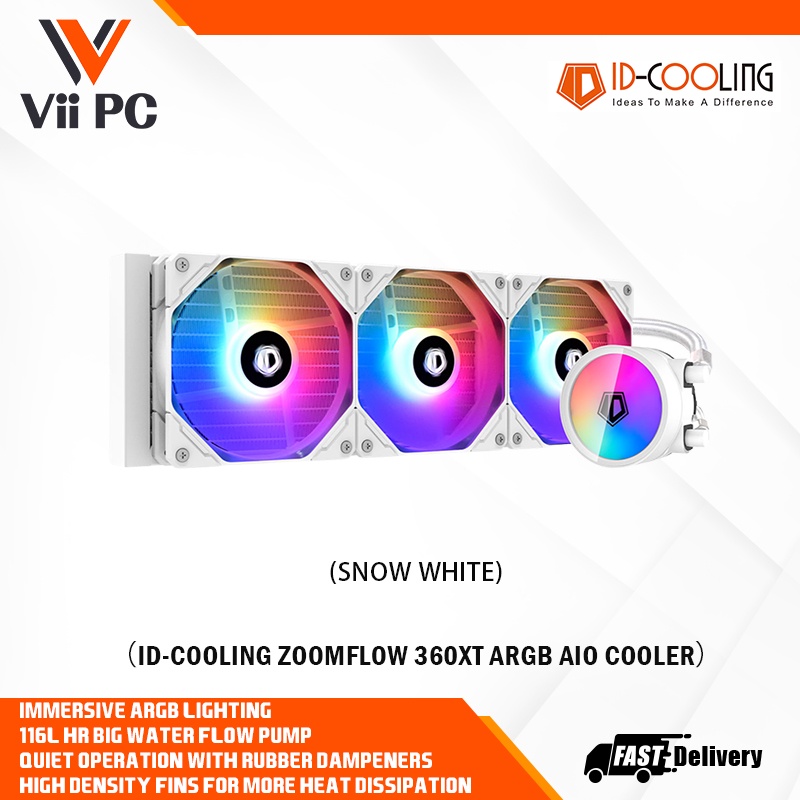 ID-COOLING ZOOMFLOW 360 XT/360XT ARGB/ RGB Pump &Fan/Intel AMD