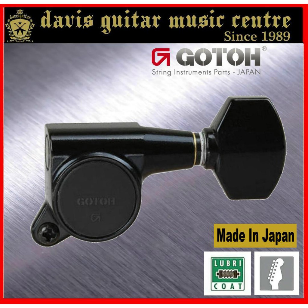 Gotoh Electric 6 In Line Guitar Machine Head Sg381 07bl Black Made In Japan Shopee Singapore