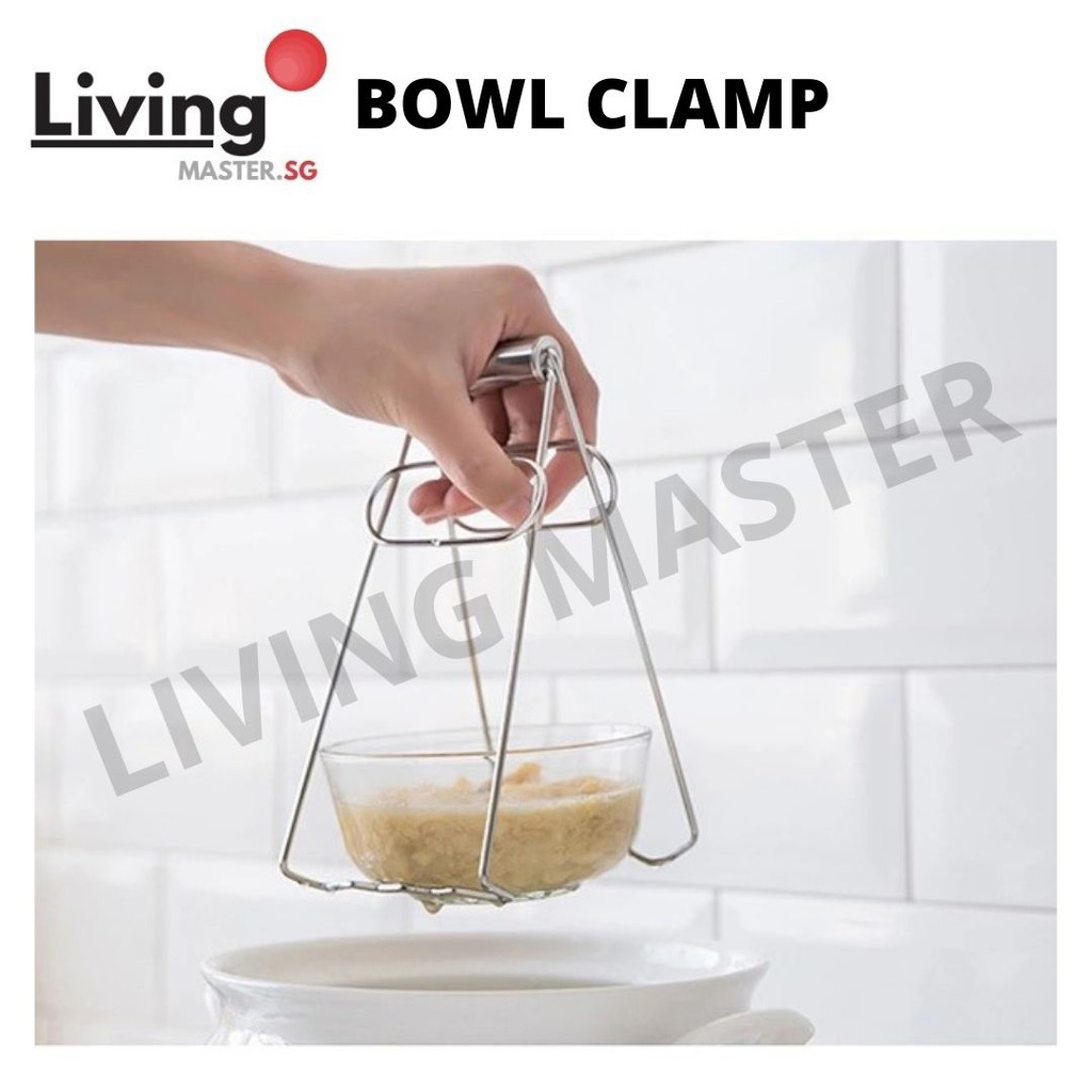 Stainless steel bowl clamp bowl pick up clamp Safely remove dishes Bold ...