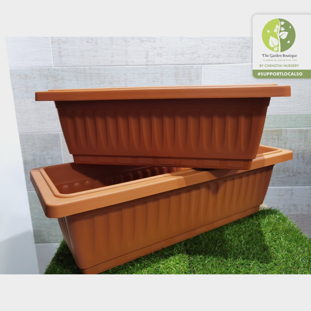 [Local Seller] Rectangular Balcony flower/Vegetable Outdoor Garden ...