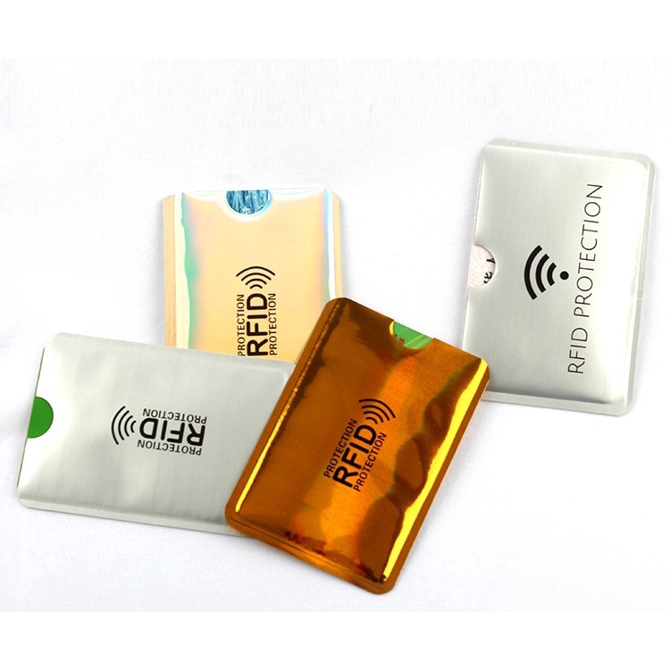 10pcs Aluminum Anti Rfid Reader Bank Credit Card Holder Protection New ...