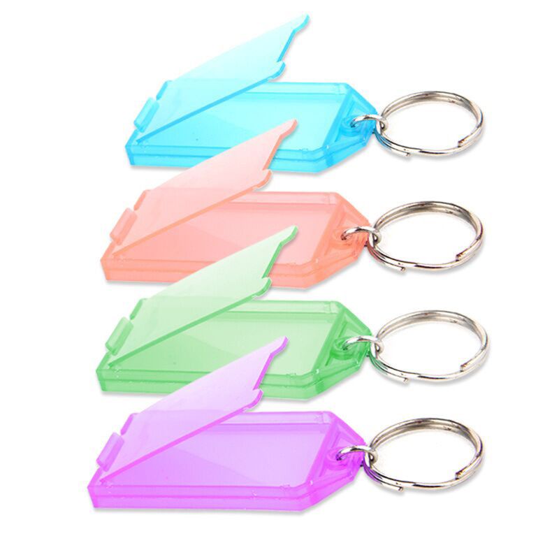Alilin 20 Pieces for Creative Plastic for Key Tags Transparent ID Label ...