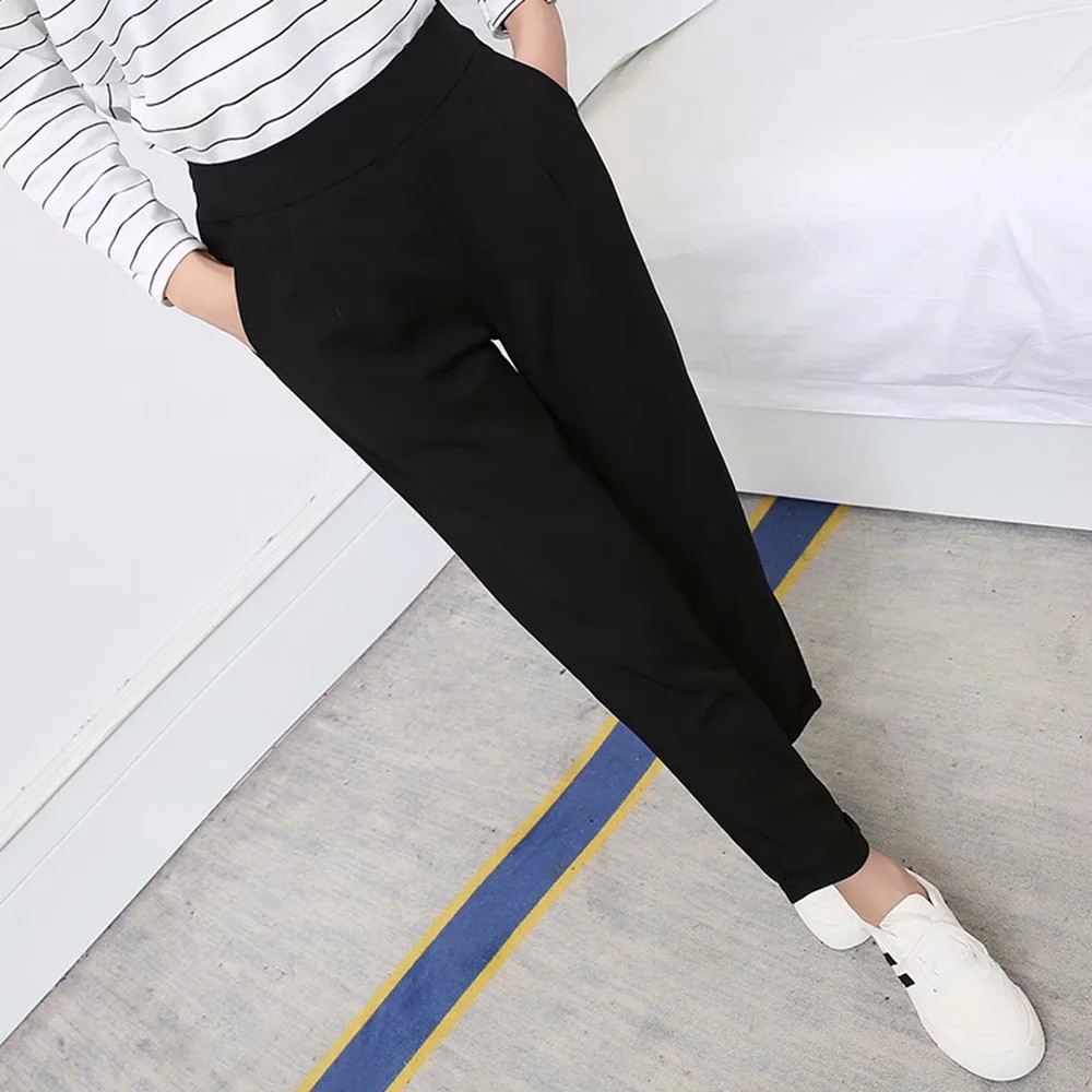 Black Work Office Pants Women Slim Cut Harlan Casual Pants Long ...