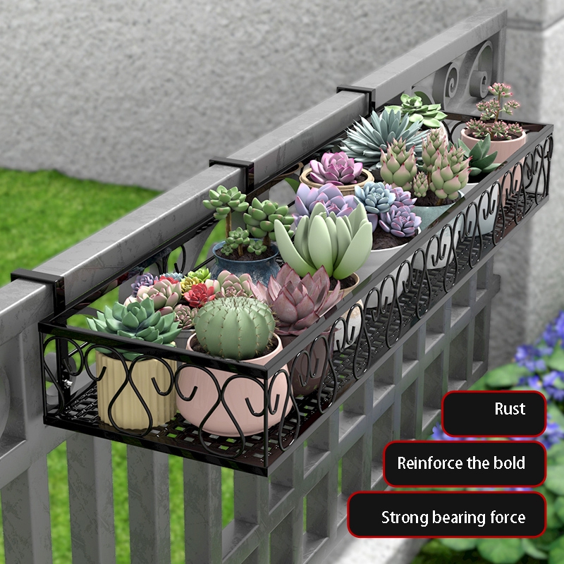 Flower Potted plant rack balcony balustrade flower rack windowsill ...