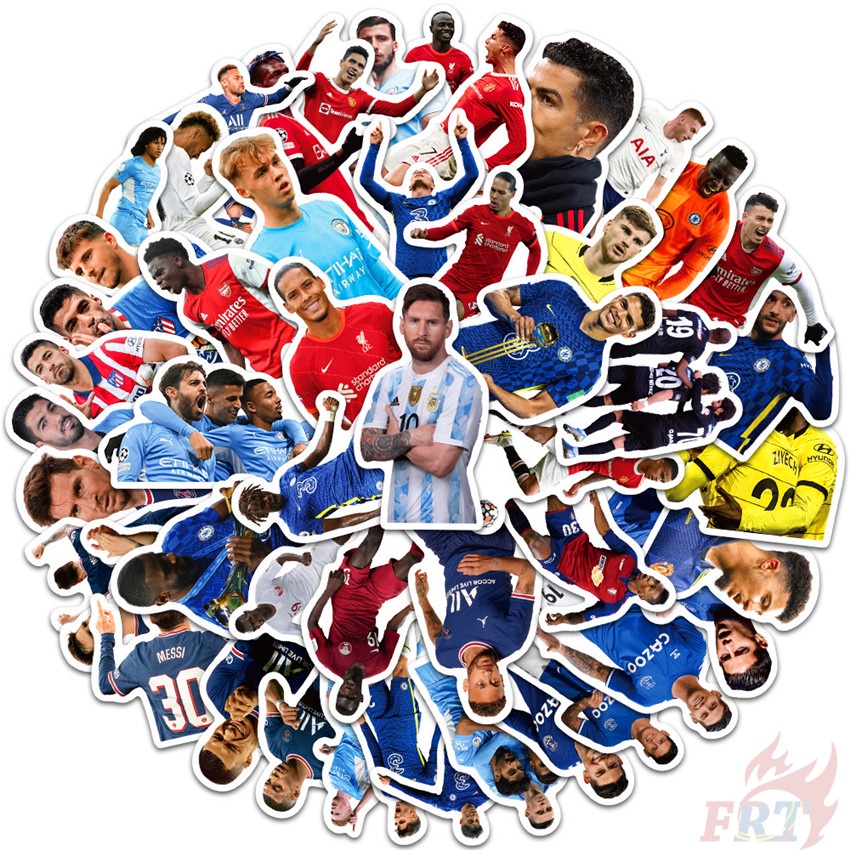 50Pcs/Set Football Superstar Series 01 Stickers DIY Fashion Luggage ...