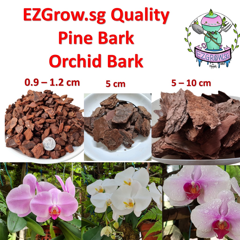 New Zealand Quality Pine Bark Orchid Bark for Gardening Mulching Aroid Potting Mix (fr SG