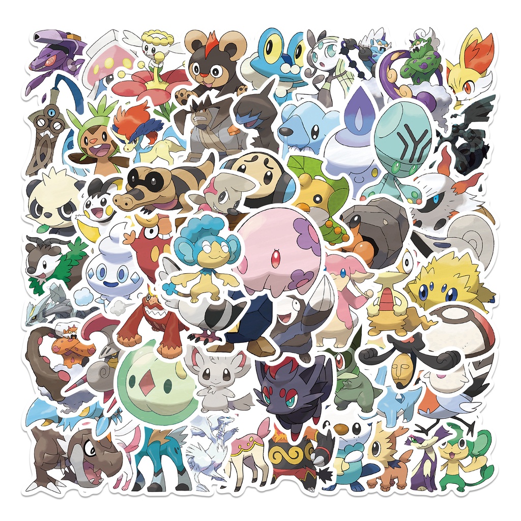 62 pcs Pokemon Anime Video Game Waterproof PVC Stickers | Shopee Singapore