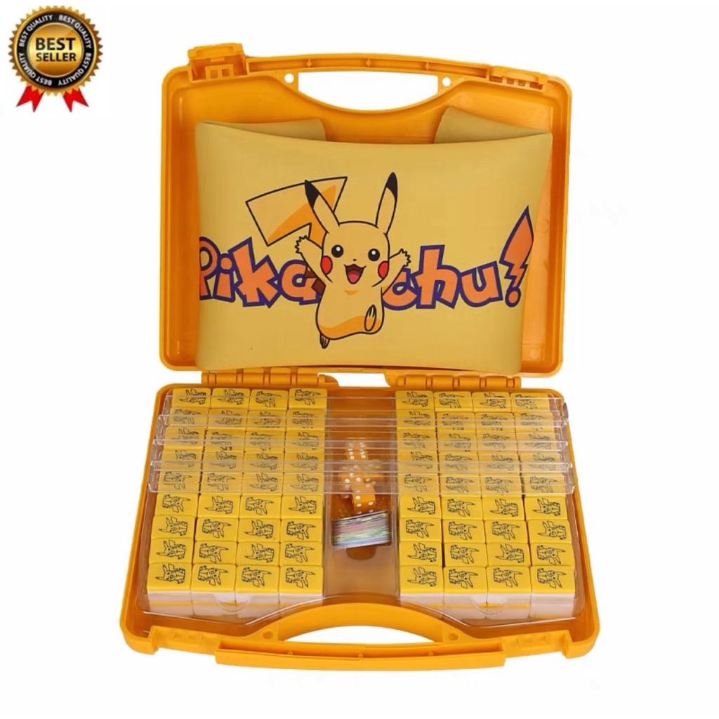 SG Supplier】SG Limited Edition Pikachu Portable 26mm Mini Mahjong set  144+4pcs(Animals) Travelling/Portable with box. | Shopee Singapore