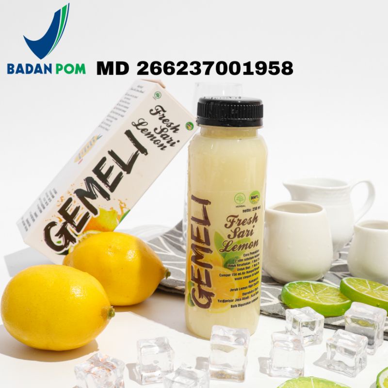 Gemeli - Sari Lemon Murni - Pure Lemon Juice - Sari Lemon Premium - BPOM - 250ml - Gambar 3