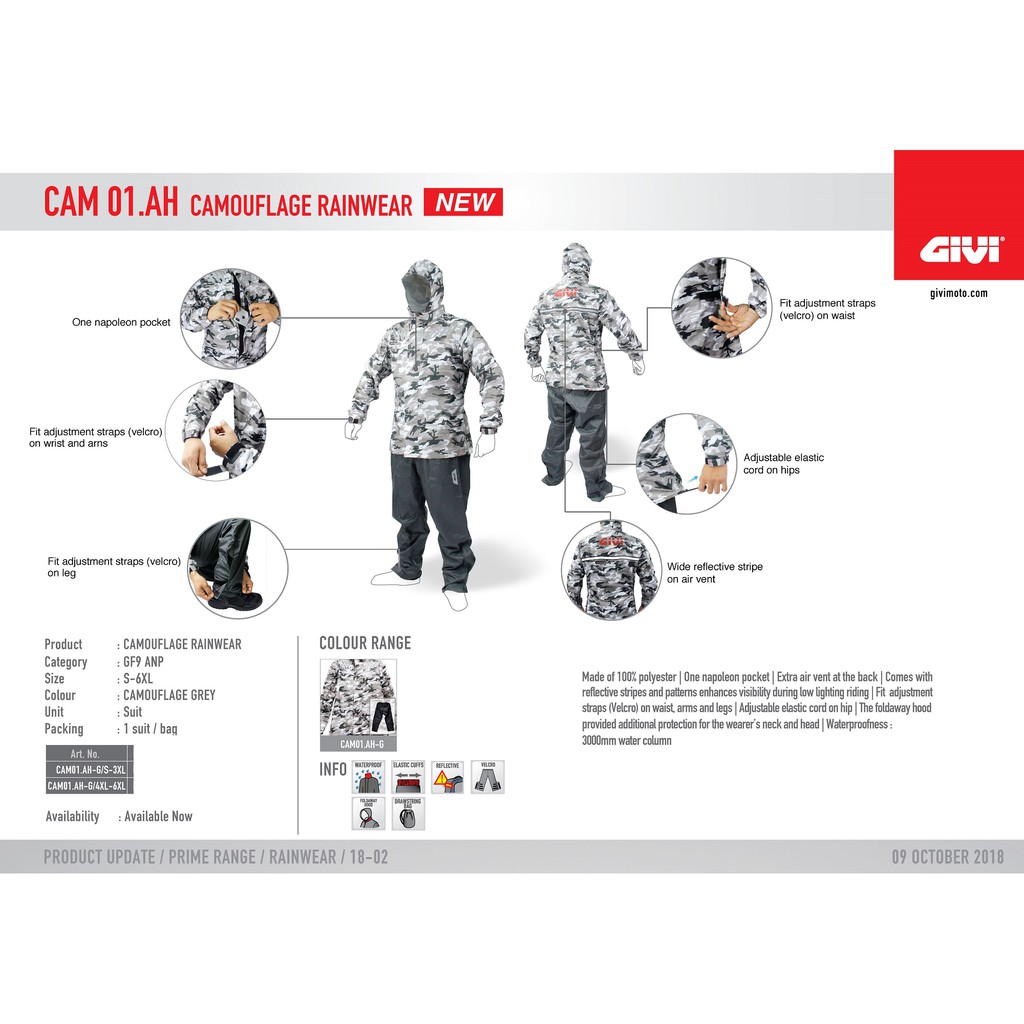 Givi clearance camo raincoat