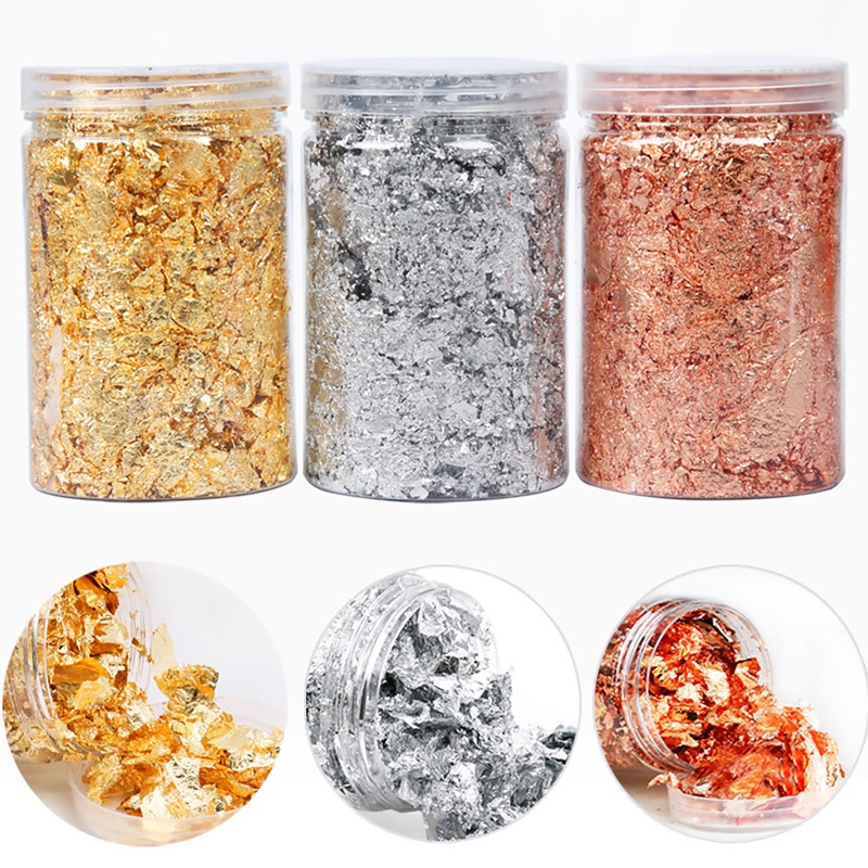 1box Gold Leaf Flakes Sequins Glitters Epoxy Resin Filling Gold
