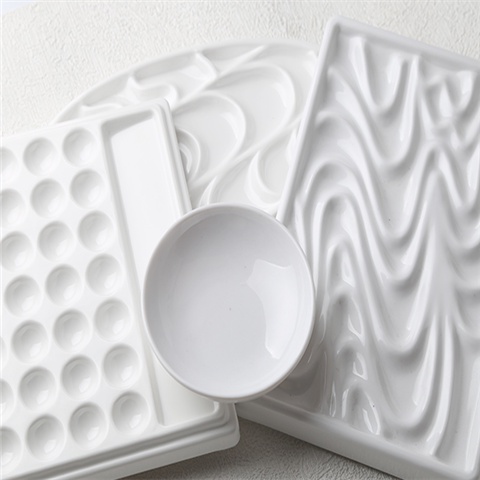 Palette De Peinture Plastique Imitation Porcelaine Nid'Art - 29 Compartiments 19x15,5cm