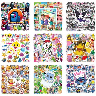 120Pcs Customize Name Stickers Waterproof Personalized Labels Children  School Stationery Variety Patterns Animal Tags for Kids